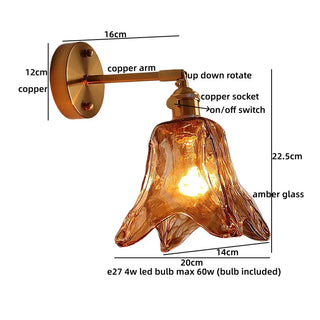 Celako™ Ambrium Wall Light | Amber Glass Japan Style