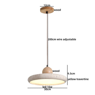 Celako™ Terravi Pendant Light | Yellow Travertine Wabi Sabi