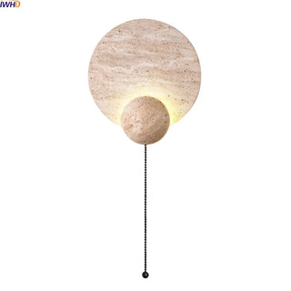 Celako™ Aureny Wall Light | Yellow Travertine Bedroom Lighting