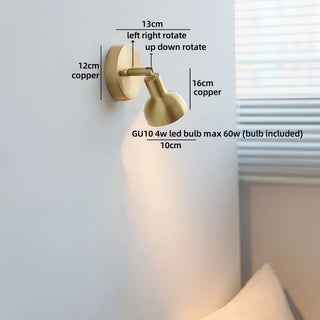 Celako™ Brasson Wall Light | Copper Bedroom Lighting