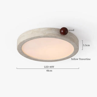 Celako™ Lunaterre Ceiling Light | Yellow Travertine Contemporary Living Room Lighting
