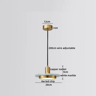 Celako™ Lapido Pendant Light | Marble Dining Room Lighting