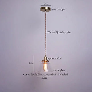 Celako™ Vitracore Pendant Light | Glass Copper Kitchen Island Lighting