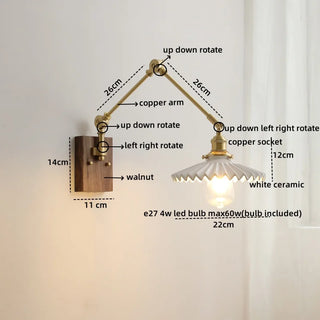 Celako™ Cerelux Wall Light | Ceramic Copper Bedroom Lighting