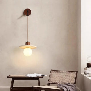 Celako™ Velaterra Wall Light | Yellow Travertine Living Room Lighting