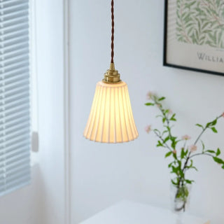 Celako™ Biancera Pendant Light | White Ceramic Bedroom Lighting