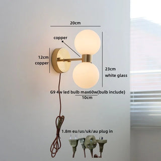 Celako™ Celestia Wall Light | Glass Bedroom Lighting