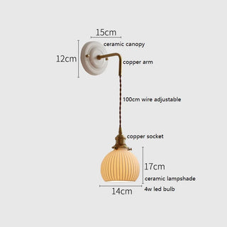 Celako™ Ceralux Wall Light | Ceramic Bedroom Lighting