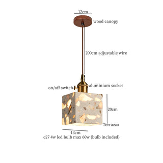Celako™ Onyxa Pendant Light | Terrazzo Bedroom Lighting
