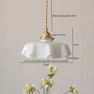 Celako™ Cuivara Pendant Light | Copper Glass Bedroom Lighting