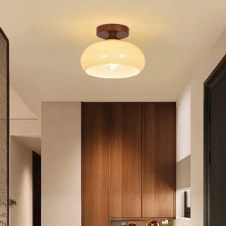Celako™ Vitrow Ceiling Light | Glass Wood Kitchen Island Lighting