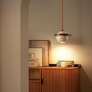 Celako™ Ishino Pendant Light | Yellow Travertine Kitchen Island Lighting