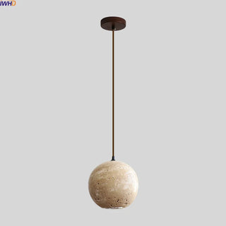 Celako™ Lunapiet Pendant Light | Yellow Travertine Japan Style