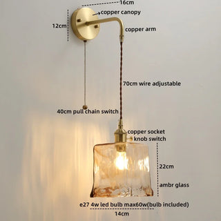Celako™ Aureglas Wall Light | Glass Bedroom Lighting