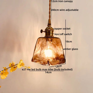 Celako™ Emberis Pendant Light | Glass Bedroom Lighting