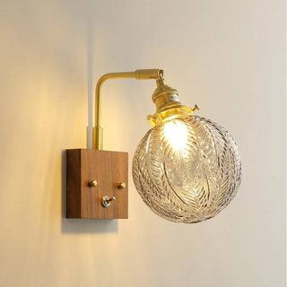 Celako™ Cuvira Wall Light | Glass Copper Bedroom Lighting