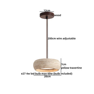Celako™ Taverti Pendant Light | Yellow Travertine Kitchen Island Lighting