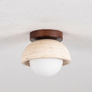 Celako™ Lunatra Ceiling Light | Yellow Travertine Mid Century Modern