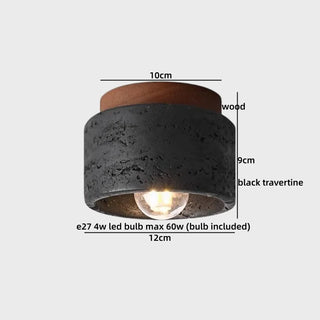 Celako™ Trivano Ceiling Light | Black Travertine Living Room Lighting