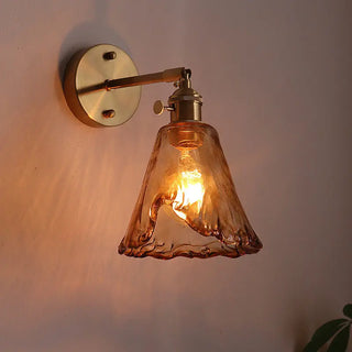 Celako™ Kiyoro Wall Light | Copper Glass Bedroom Lighting