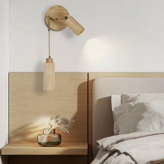 Celako™ Tivertin Wall Light | Yellow Travertine Bedroom Lighting