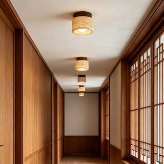 Celako™ Tevere Ceiling Light | Yellow Travertine Living Room Lighting