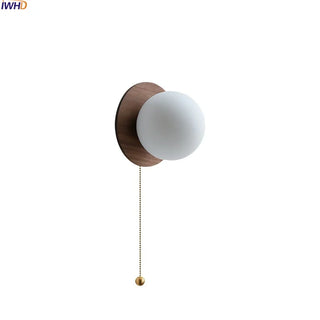 Celako™ Vitria Wall Light | Walnut Wood Bedroom Lighting