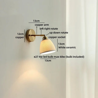Celako™ Ceralo Wall Light | Ceramic Bedroom Lighting
