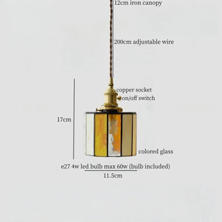 Celako™ Aurielle Pendant Light | French Vintage Glass Bedroom Lighting