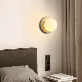 Celako™ Travert Wall Light | Travertine Bedside Lighting