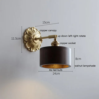 Celako™ Lucerno Wall Light | Copper Bedside Lighting