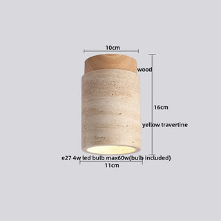 Celako™ Travoro Ceiling Light | Yellow Travertine Modern Wabi Sabi Style