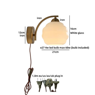Celako™ Glazia Wall Light | Glass Bedroom Lighting