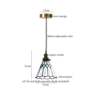 Celako™ Viridien Pendant Light | Tiffany Vintage Green Glass Bedroom Lighting