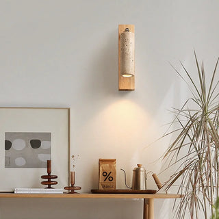 Celako™ Terrava Wall Light | Yellow Travertine Bedroom Lighting