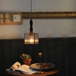 Celako™ Rigato Pendant Light | Glass Copper Dining Room Lighting