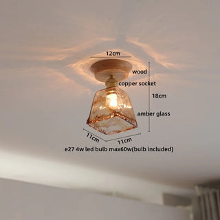 Celako™ Valuna Ceiling Light | Glass Copper Kitchen Island Lighting