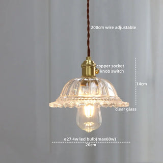Celako™ Aurelix Pendant Light | Glass Copper Bedroom Lighting