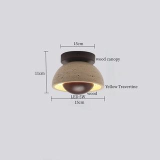 Celako™ Tavaluna Ceiling Light | Yellow Travertine Contemporary Kitchen Island Lighting