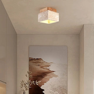 Celako™ Traverté Ceiling Light | Travertine Entryway Lighting