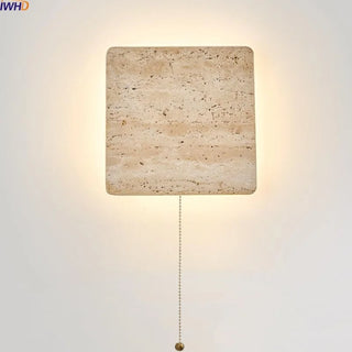 Celako™ Tavelle Wall Light | Yellow Travertine Bedroom Lighting