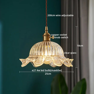 Celako™ Cuprisa Pendant Light | Glass Bedroom Lighting
