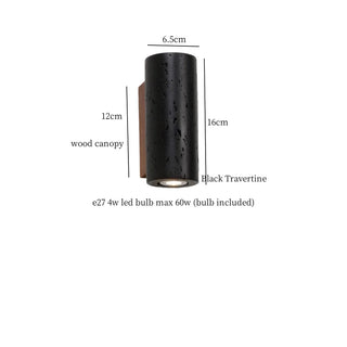 Celako™ Speleo Wall Light | Black Travertine Living Room Lighting