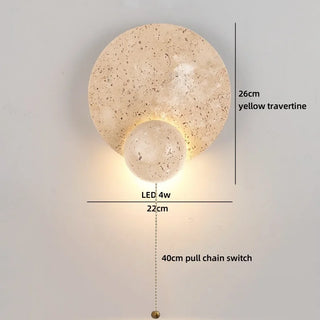 Celako™ Tavene Wall Light | Stone Wood Japanese Style