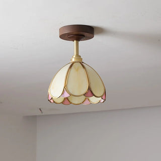 Celako™ Vitrowa Ceiling Light | Glass Copper Wood Kitchen Island Lighting