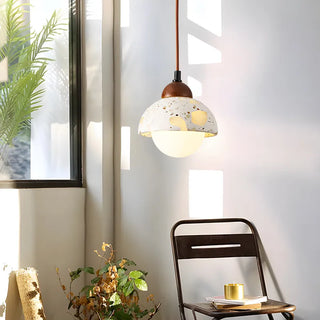 Celako™ Terumi Pendant Light | Terrazzo Wabi Sabi Bedroom Lighting
