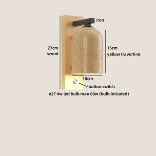 Celako™ Kiseki Wall Light | Travertine Entryway Lighting