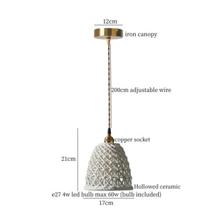 Celako™ Cavetto Pendant Light | Ceramic Wabi Sabi Modern Living Room Lighting