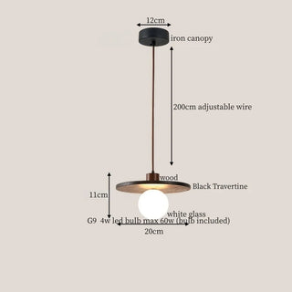 Celako™ Umbrilux Pendant Light | Black Travertine Nordic Modern Bedroom Lighting