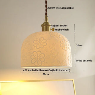 Celako™ Cupralux Pendant Light | Glass Copper Bedroom Lighting